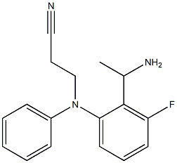 3-{[2-(1-aminoethyl)-3-fluorophenyl](phenyl)amino}propanenitrile Struktur