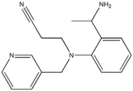 3-{[2-(1-aminoethyl)phenyl](pyridin-3-ylmethyl)amino}propanenitrile Struktur