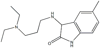 3-{[3-(diethylamino)propyl]amino}-5-methyl-2,3-dihydro-1H-indol-2-one Struktur