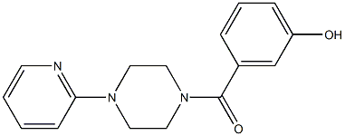 3-{[4-(pyridin-2-yl)piperazin-1-yl]carbonyl}phenol Struktur