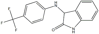 3-{[4-(trifluoromethyl)phenyl]amino}-2,3-dihydro-1H-indol-2-one Struktur