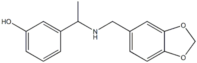 3-{1-[(2H-1,3-benzodioxol-5-ylmethyl)amino]ethyl}phenol Struktur