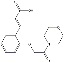 3-{2-[2-(morpholin-4-yl)-2-oxoethoxy]phenyl}prop-2-enoic acid Struktur