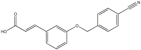 3-{3-[(4-cyanophenyl)methoxy]phenyl}prop-2-enoic acid Struktur