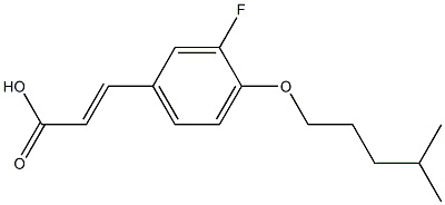 3-{3-fluoro-4-[(4-methylpentyl)oxy]phenyl}prop-2-enoic acid Struktur