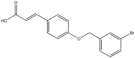 3-{4-[(3-bromophenyl)methoxy]phenyl}prop-2-enoic acid Struktur