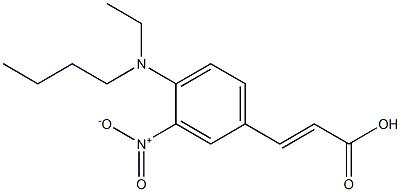 3-{4-[butyl(ethyl)amino]-3-nitrophenyl}prop-2-enoic acid Struktur