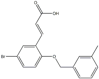 3-{5-bromo-2-[(3-methylphenyl)methoxy]phenyl}prop-2-enoic acid Struktur