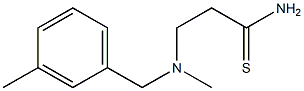 3-{methyl[(3-methylphenyl)methyl]amino}propanethioamide Struktur