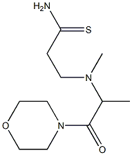 3-{methyl[1-(morpholin-4-yl)-1-oxopropan-2-yl]amino}propanethioamide Struktur