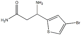 3-amino-3-(4-bromothiophen-2-yl)propanamide Struktur