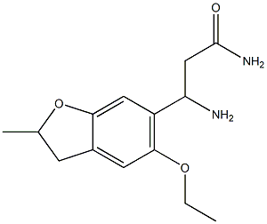 3-amino-3-(5-ethoxy-2-methyl-2,3-dihydro-1-benzofuran-6-yl)propanamide Struktur