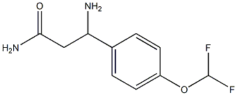 3-amino-3-[4-(difluoromethoxy)phenyl]propanamide Struktur