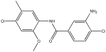 3-amino-4-chloro-N-(4-chloro-2-methoxy-5-methylphenyl)benzamide Struktur