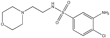 3-amino-4-chloro-N-[2-(morpholin-4-yl)ethyl]benzene-1-sulfonamide Struktur