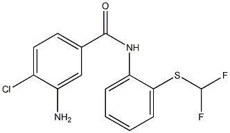 3-amino-4-chloro-N-{2-[(difluoromethyl)sulfanyl]phenyl}benzamide Struktur