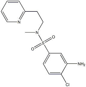 3-amino-4-chloro-N-methyl-N-[2-(pyridin-2-yl)ethyl]benzene-1-sulfonamide Struktur