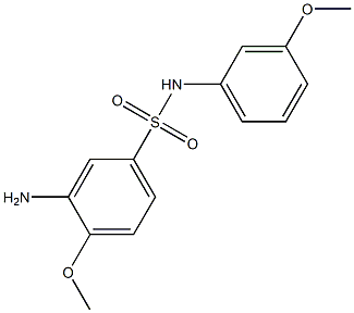 3-amino-4-methoxy-N-(3-methoxyphenyl)benzene-1-sulfonamide Struktur