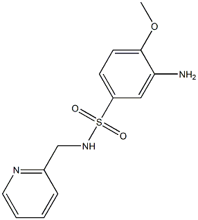 3-amino-4-methoxy-N-(pyridin-2-ylmethyl)benzene-1-sulfonamide Struktur