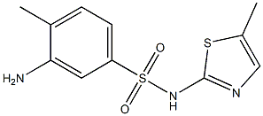 3-amino-4-methyl-N-(5-methyl-1,3-thiazol-2-yl)benzene-1-sulfonamide Struktur