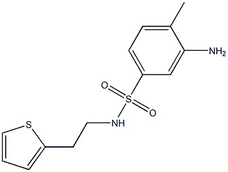 3-amino-4-methyl-N-[2-(thiophen-2-yl)ethyl]benzene-1-sulfonamide Struktur