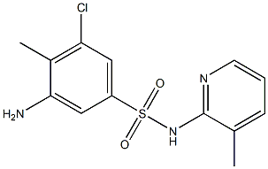 3-amino-5-chloro-4-methyl-N-(3-methylpyridin-2-yl)benzene-1-sulfonamide Struktur