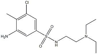 3-amino-5-chloro-N-[2-(diethylamino)ethyl]-4-methylbenzene-1-sulfonamide Struktur