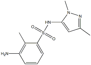 3-amino-N-(1,3-dimethyl-1H-pyrazol-5-yl)-2-methylbenzene-1-sulfonamide Struktur