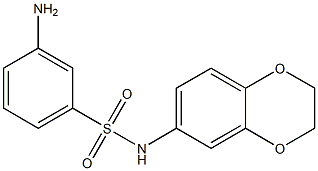 3-amino-N-(2,3-dihydro-1,4-benzodioxin-6-yl)benzene-1-sulfonamide Struktur