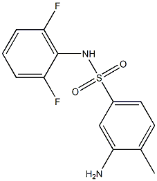 3-amino-N-(2,6-difluorophenyl)-4-methylbenzene-1-sulfonamide Struktur