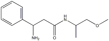 3-amino-N-(2-methoxy-1-methylethyl)-3-phenylpropanamide Struktur