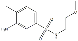 3-amino-N-(2-methoxyethyl)-4-methylbenzene-1-sulfonamide Struktur