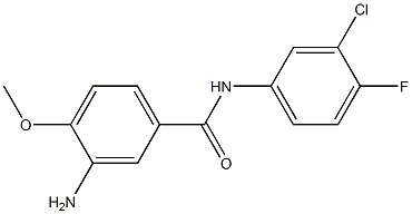 3-amino-N-(3-chloro-4-fluorophenyl)-4-methoxybenzamide Struktur