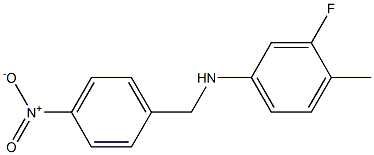 3-fluoro-4-methyl-N-[(4-nitrophenyl)methyl]aniline Struktur