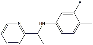 3-fluoro-4-methyl-N-[1-(pyridin-2-yl)ethyl]aniline Struktur