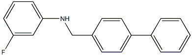 3-fluoro-N-[(4-phenylphenyl)methyl]aniline Struktur