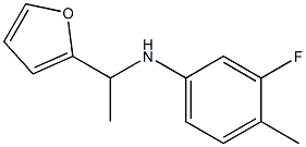 3-fluoro-N-[1-(furan-2-yl)ethyl]-4-methylaniline Struktur