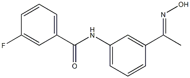 3-fluoro-N-{3-[(1E)-N-hydroxyethanimidoyl]phenyl}benzamide Struktur