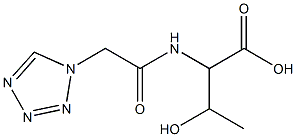 3-hydroxy-2-[(1H-tetrazol-1-ylacetyl)amino]butanoic acid Struktur