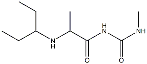 3-methyl-1-[2-(pentan-3-ylamino)propanoyl]urea Struktur