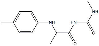 3-methyl-1-{2-[(4-methylphenyl)amino]propanoyl}urea Struktur