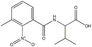 3-methyl-2-[(3-methyl-2-nitrophenyl)formamido]butanoic acid Struktur