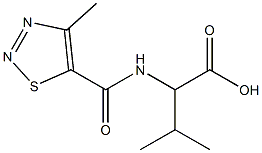 3-methyl-2-[(4-methyl-1,2,3-thiadiazol-5-yl)formamido]butanoic acid Struktur