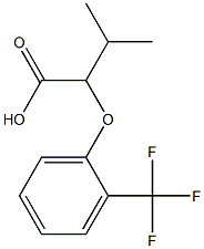 3-methyl-2-[2-(trifluoromethyl)phenoxy]butanoic acid Struktur