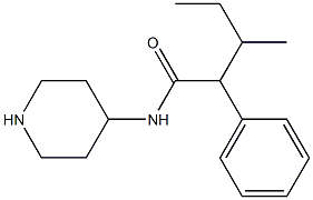 3-methyl-2-phenyl-N-(piperidin-4-yl)pentanamide Struktur