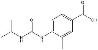 3-methyl-4-[(propan-2-ylcarbamoyl)amino]benzoic acid Struktur