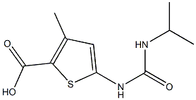 3-methyl-5-[(propan-2-ylcarbamoyl)amino]thiophene-2-carboxylic acid Struktur