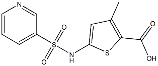 3-methyl-5-[(pyridin-3-ylsulfonyl)amino]thiophene-2-carboxylic acid Struktur