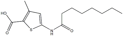 3-methyl-5-octanamidothiophene-2-carboxylic acid Struktur