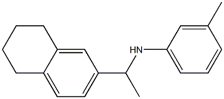 3-methyl-N-[1-(5,6,7,8-tetrahydronaphthalen-2-yl)ethyl]aniline Struktur